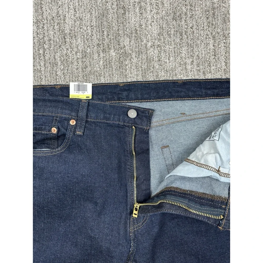 Levi's 502 Flex Tapered Leg Denim Jeans 40X32 Fits 40x30 Mens Dark Stretch NWT